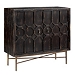 Laini Distressed Black Modern Carved Cabinet