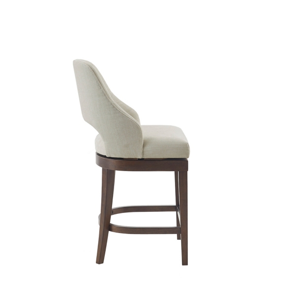 Cream Open Back Swivel Base Counter Stool