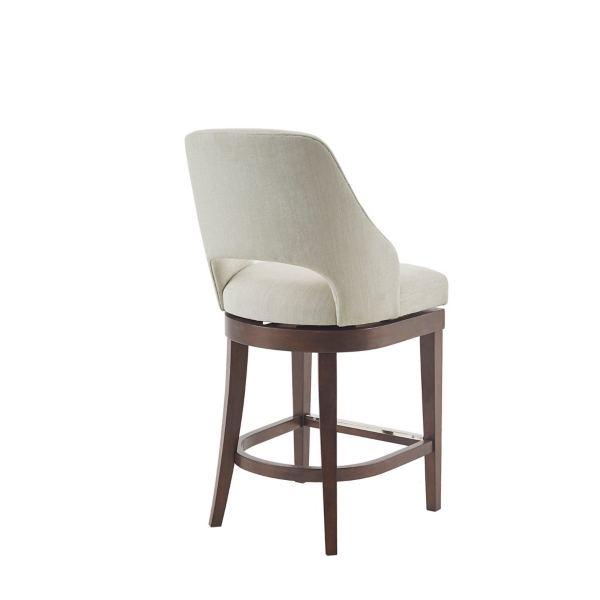 Cream Open Back Swivel Base Counter Stool