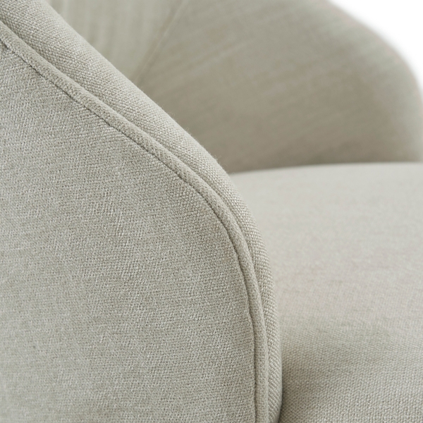 Cream Open Back Swivel Base Counter Stool