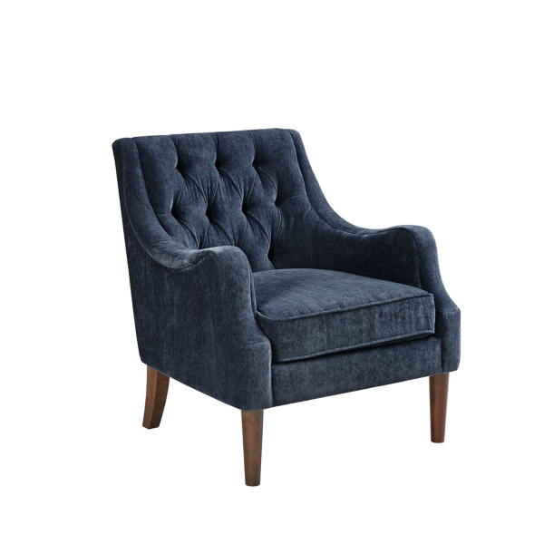 Navy blue tufted online accent chair