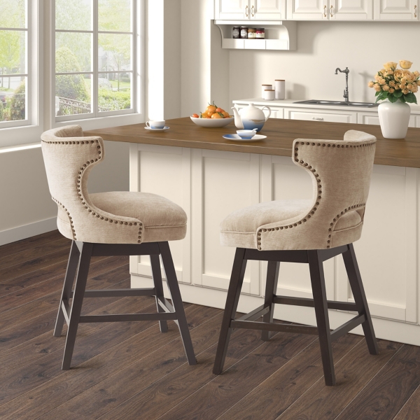 Swivel kitchen bar 2025 stools with backs