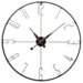 Black Metal Open Back and Slim Number Wall Clock