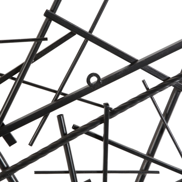 Dark Gray Metal Abstract Scattered Wall Sculpture