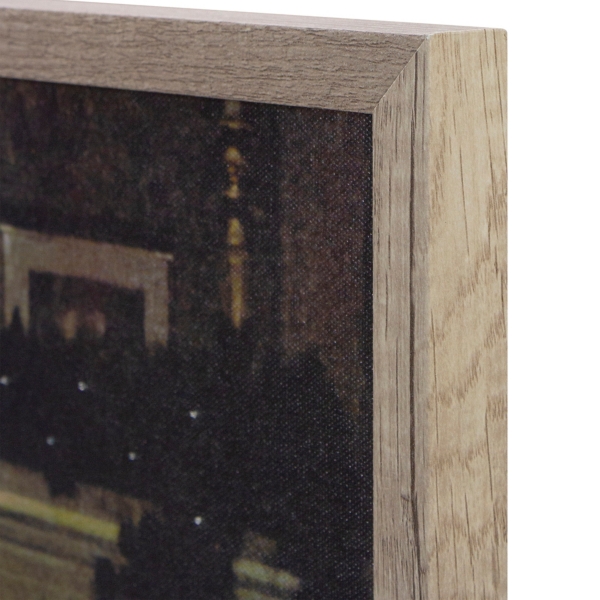 Rockwell Boy Waiting by Fireplace LED Canvas Print