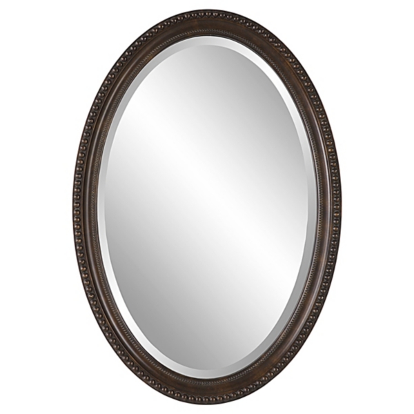 Bronze Beaded Frame Oval Mirror Kirklands Home