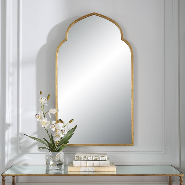 Gold Leaf Arched Frame Wall Mirror Kirklands Home