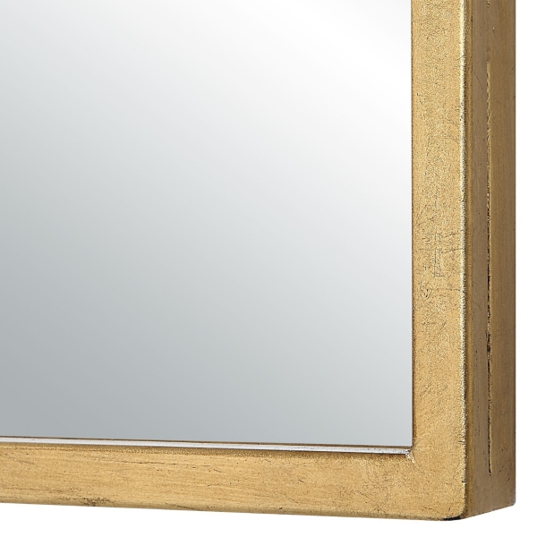 Gold Leaf Arched Frame Wall Mirror