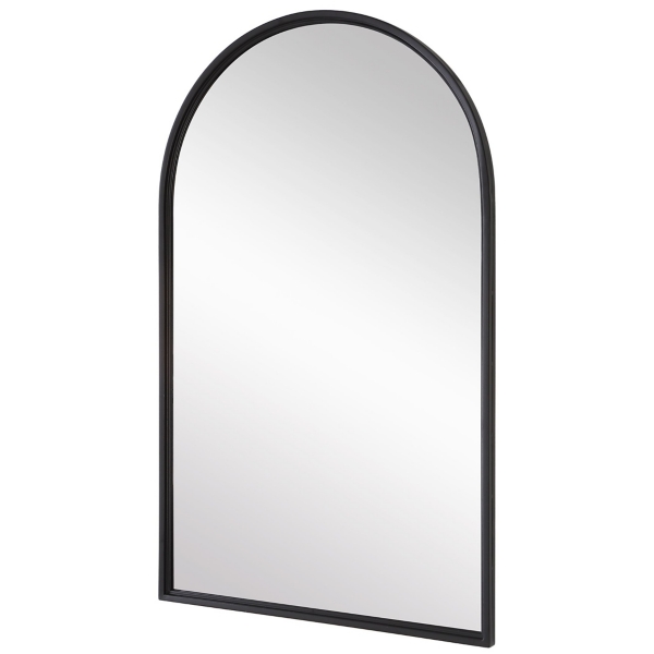 Black Metal Arch Frame Wall Mirror