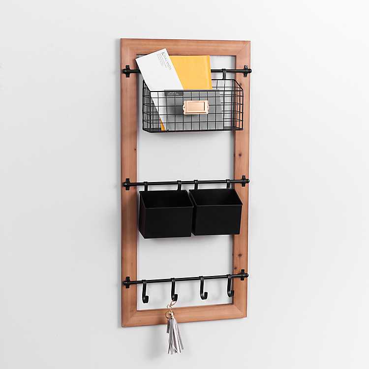 Metal Vintage Style Mail and Key Holder Wall Mounted Cubby Organizer Wall Decor 