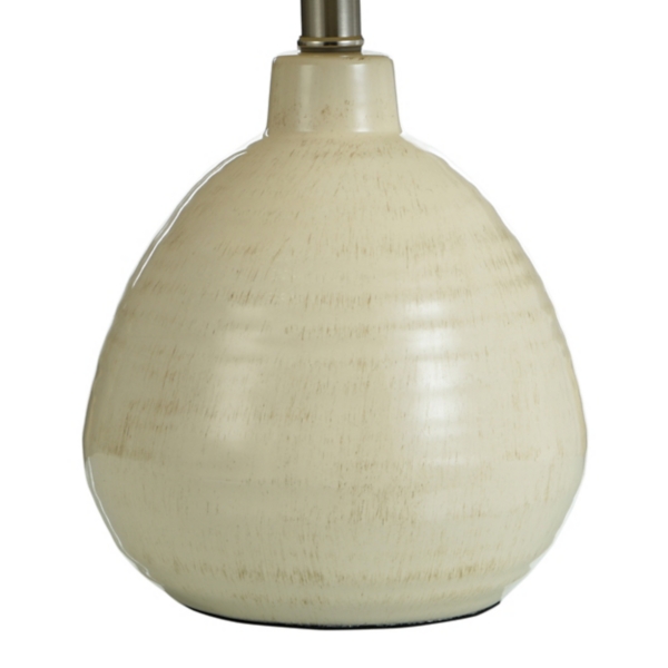 Smooth Ivory Ceramic Table Lamp