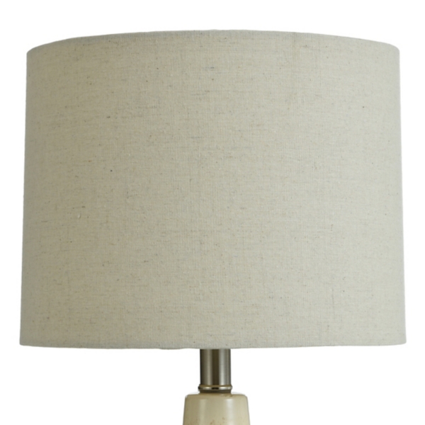 Smooth Ivory Ceramic Table Lamp