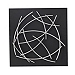 Black Frame Silver Abstract Lines Wall Plaque
