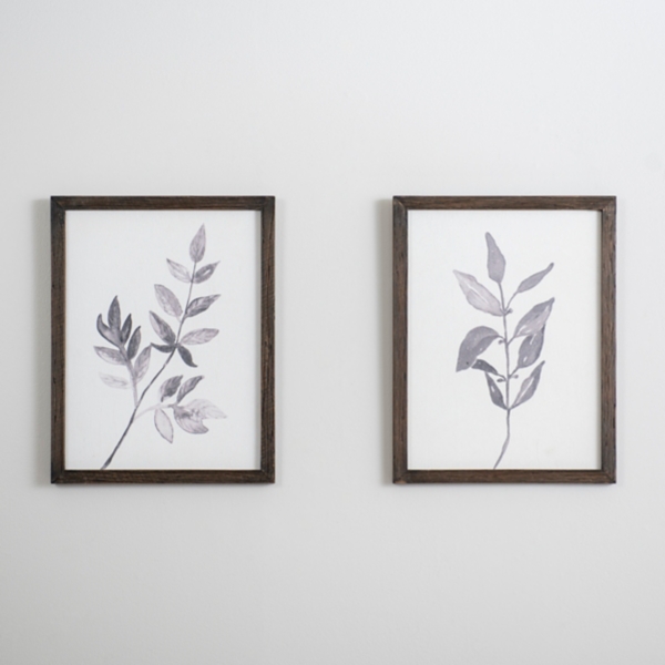 Textured Botanical Framed Art Prints, Set of 2 Kirklands Home