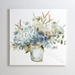 Blue Blooming Floral Vase Canvas Art Print
