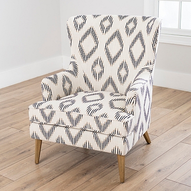 Charcoal high discount wingback accent chair