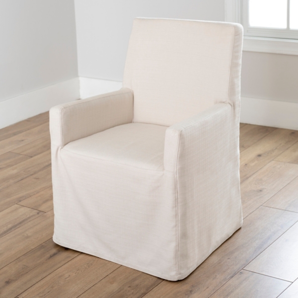 Kitchen chair covers online with arms