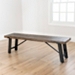 Ivan Wood and Metal Dining Bench