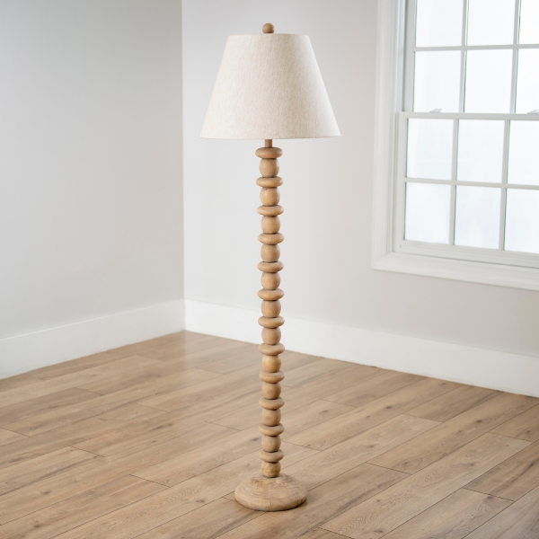 Spindle floor store lamp