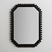 Black Wood Beaded Octagon Frame Mirror
