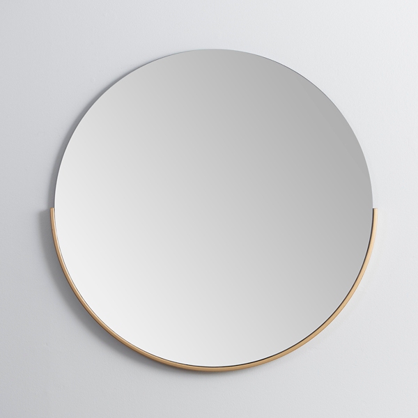 Round Gold Half Frame Mirror Kirklands Home