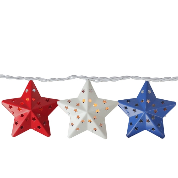 Stars and Stripes Rustic String Lights