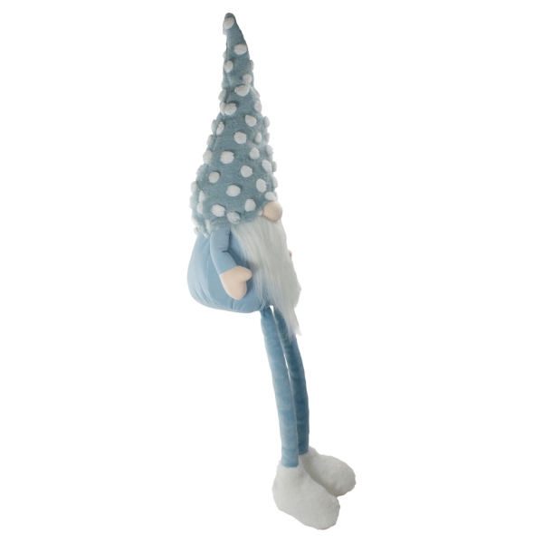 Blue Polka Dotted Gnome Shelf Sitter