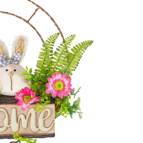 Cheerful Bunny Welcome Easter Wreath