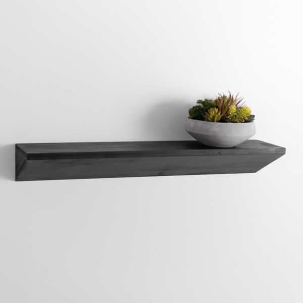 Black Wood Floating Wedge Wall Shelf Kirklands Home