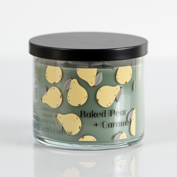 Baked Pear and Caramel Triple Wick Jar Candle Kirklands Home