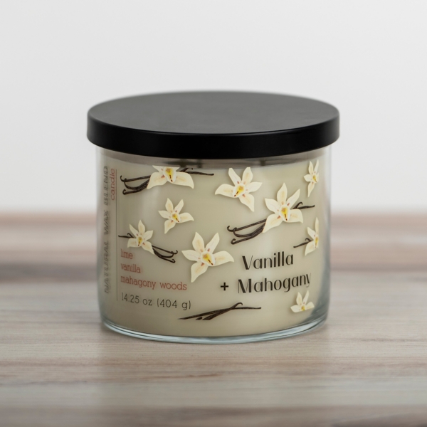 Vanilla and Mahogany Triple Wick Jar Candle Kirklands Home
