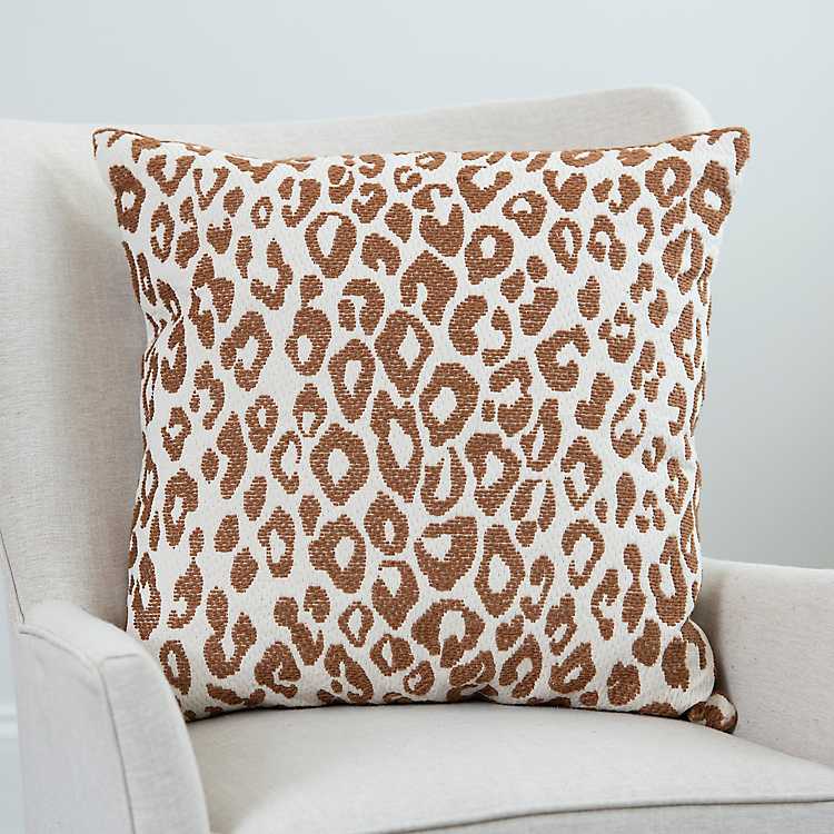 Brown Leopard Print Pillow | Kirklands Home