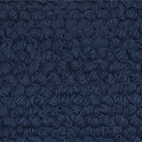 Navy Looped Yarn Wool Pillow