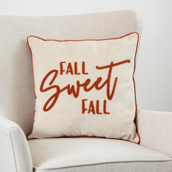 Rustic Autumn Monogrammed twill throw pillow