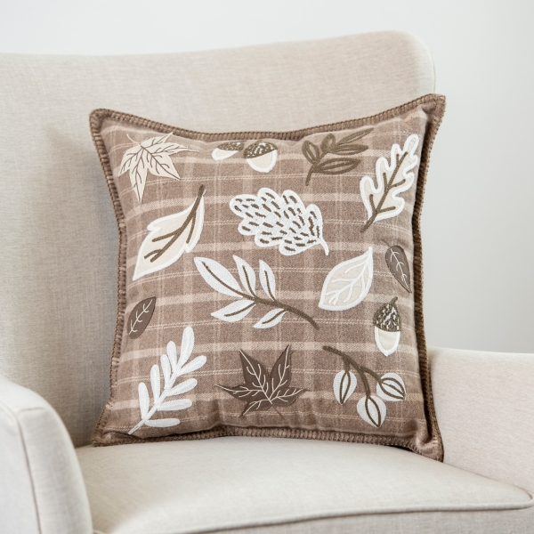 Brown Fall Botanical Pillow Kirklands Home