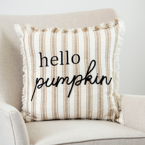 Hello shop pumpkin pillow