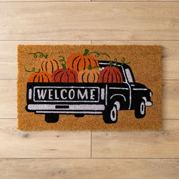 Truck with Pumpkins Doormat Kirklands Home