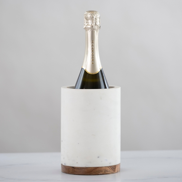 Marble Wood Base Wine Chiller Kirklands Home