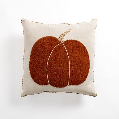 Pumpkin Trio - Decorative Pillow Cover - 18x18 inches – Cotton and