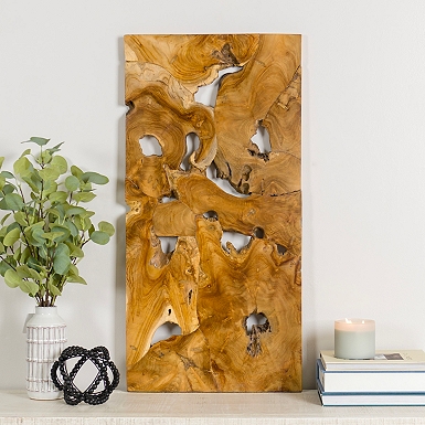 Unique Wood Root Wall Plaques, Set of 4