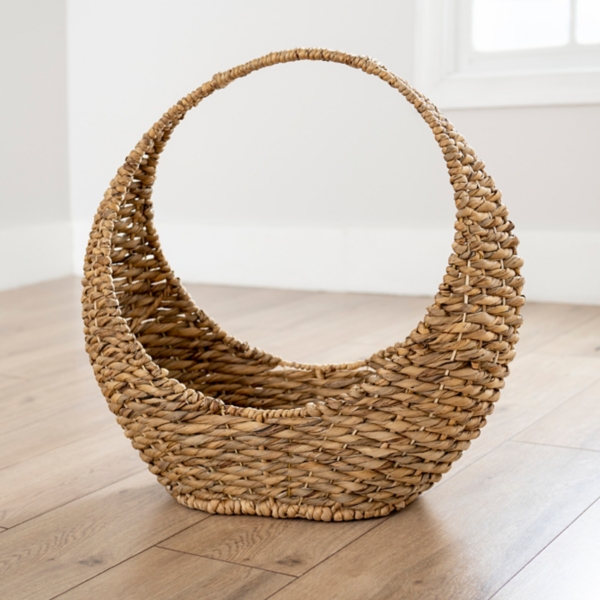 rattan semi circle hanging basket/kitchen storage