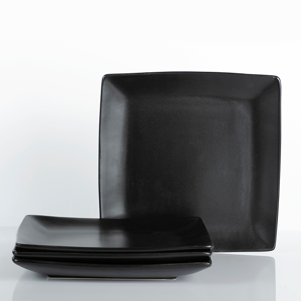 Black Square Simple Things Dinner Plates, Set of 4 Kirklands Home