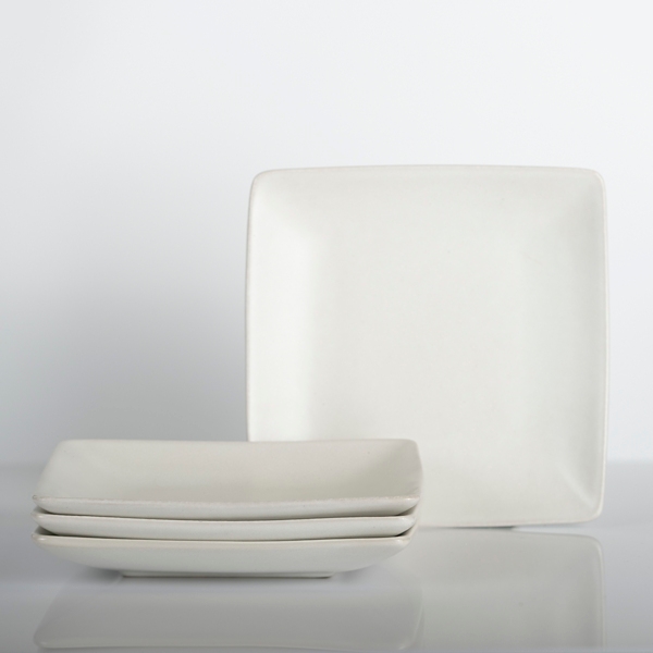 Ecru Square Simple Things Salad Plates, Set of 4 Kirklands Home