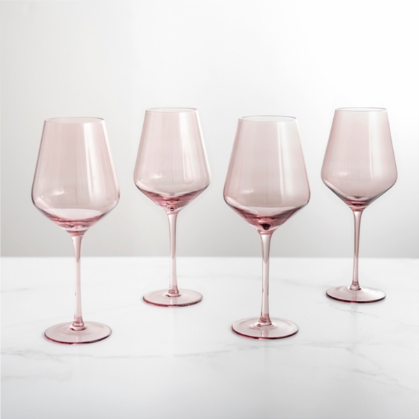 Rose Soft Angle Wine Glasses, Set of 4 Kirklands Home