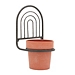 Black Metal Terracotta Arch Wall Planter, 11 in.