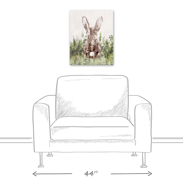 Bunny in Grass Canvas Art Print