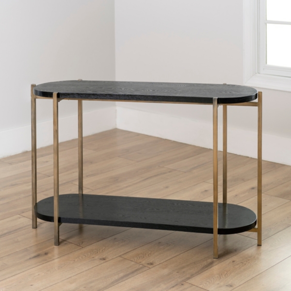 Oval store console table