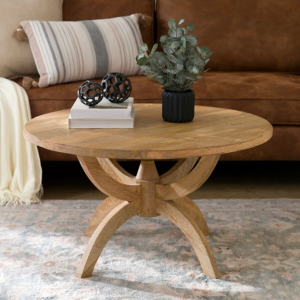 Natural Wood Round Dori Coffee Table Kirklands Home