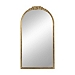 Gold Floral Top Arch Frame Floor Mirror, 27x52 in.
