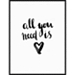 All You Need Is Love Framed Wall Plaque